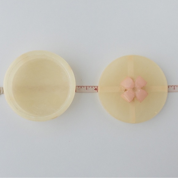 Natural Stone Jewelry Box Trinket Dish Jar with Lid Vintage - Picture 13 of 13